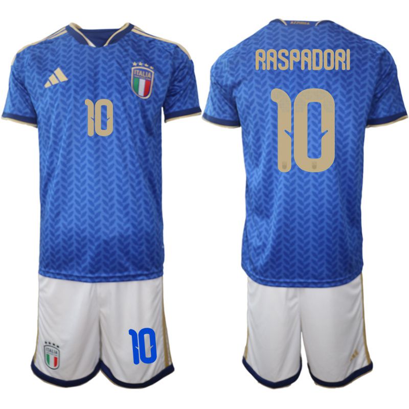 Men 2026 World Cup National Team Italy home blue #10 Soccer Jersey 02